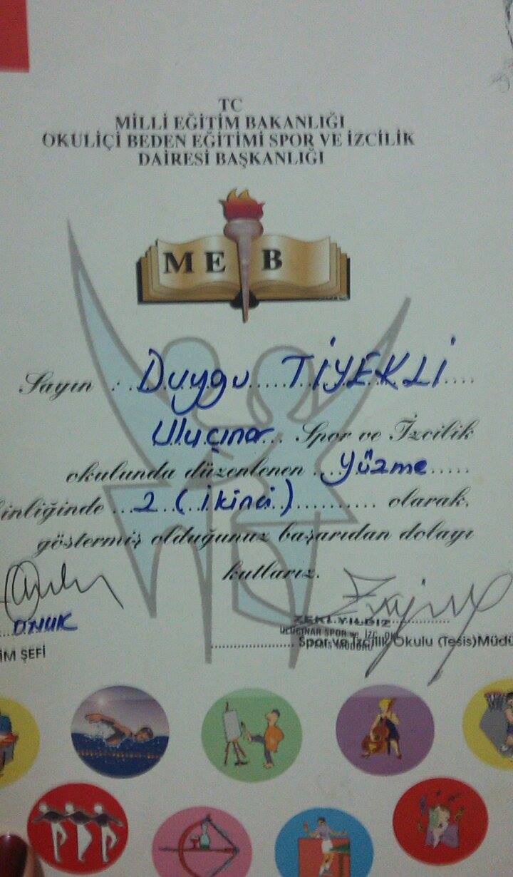Hatay Ulunar Spor ve zcilik Okulu Yzme 2.lii   -2005